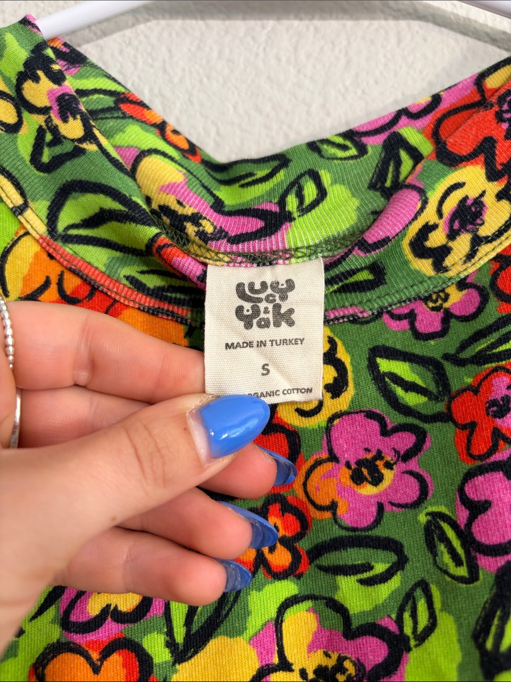 Lucy & Yak Floral Cropped Tee - S - Picture 4 of 4